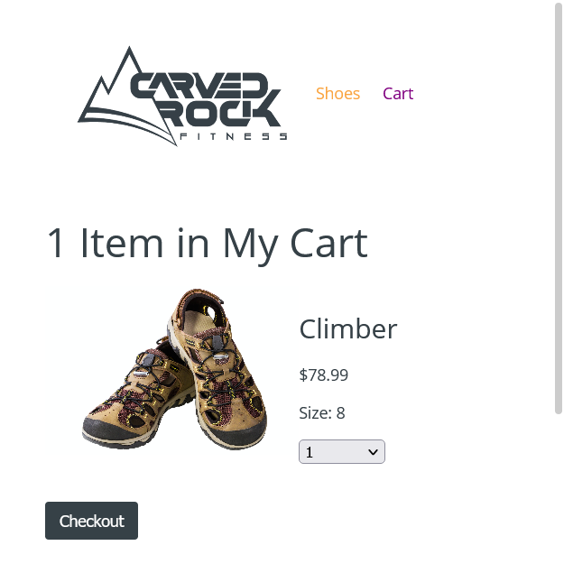 Cart page